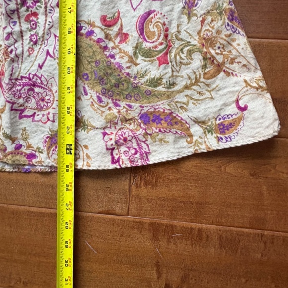 Vintage Ralph Lauren LRL100%  Linen Paisley Floral Print A-Line Skirt 4 - Picture 7 of 11
